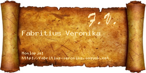Fabritius Veronika névjegykártya